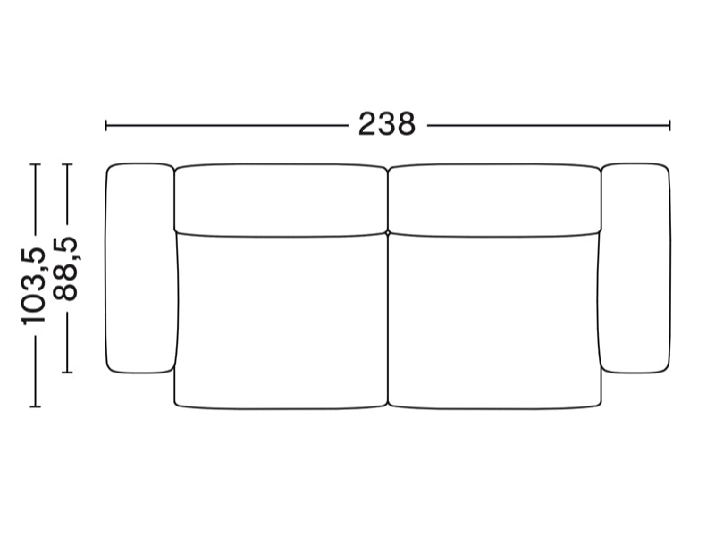 MAGS SOFT LOW ARMREST 2.5 SEATER COMBINATION 1