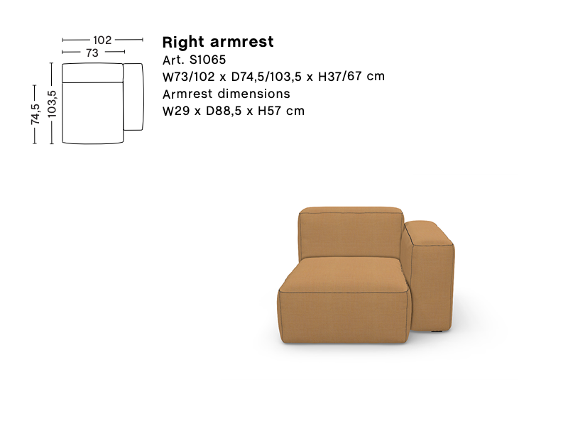 MAGS SOFT LOW ARMREST MODULE