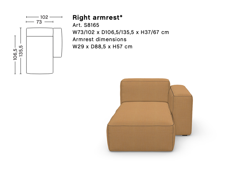 MAGS SOFT LOW ARMREST MODULE