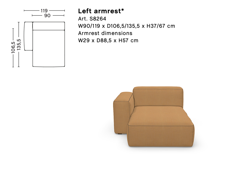 MAGS SOFT LOW ARMREST MODULE