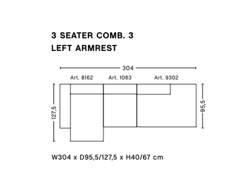 MAGS 3 SEATER COMBINATION 3