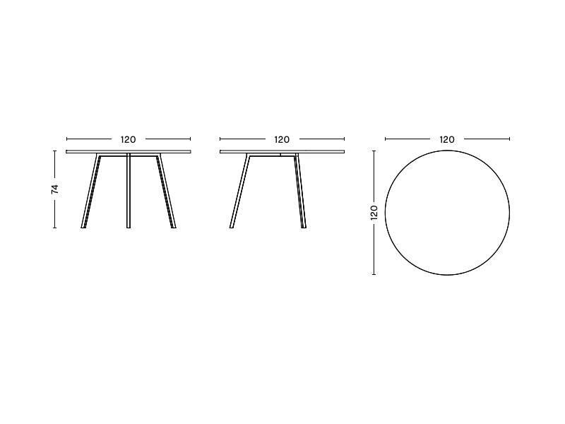 LOOP STAND ROUND TABLE