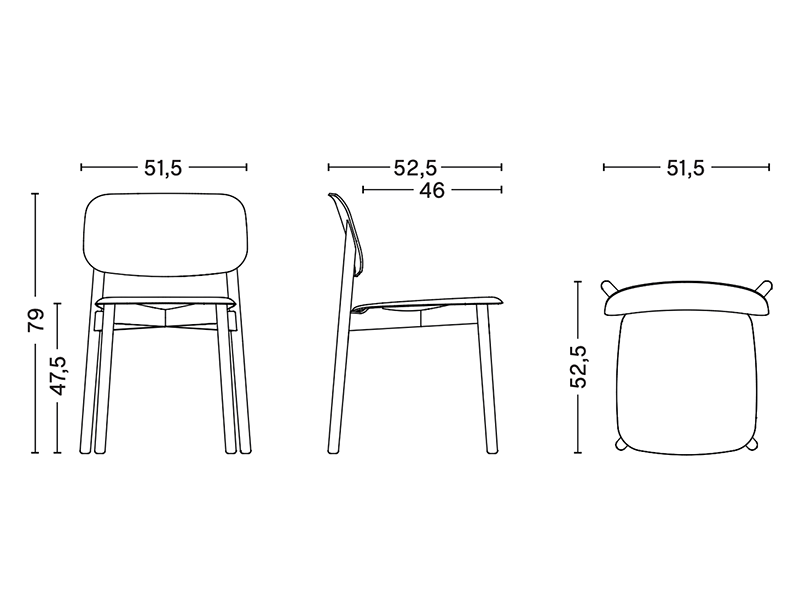 SOFT EDGE 12 CHAIR WOOD FRAME