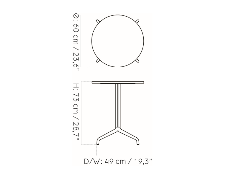 Harbour Column Dining Table Star Base MENU-9327659