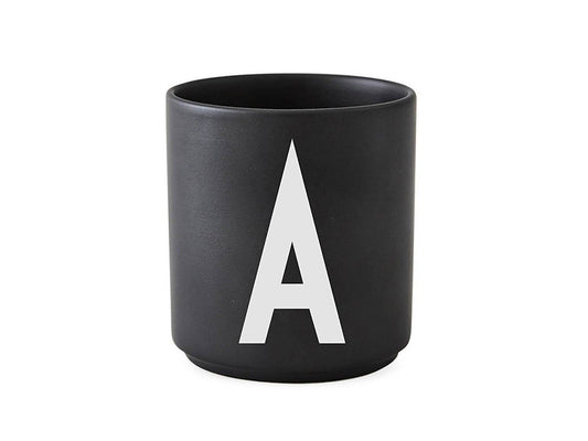 PERSONAL PORCELAIN CUP A-Z (BLACK)