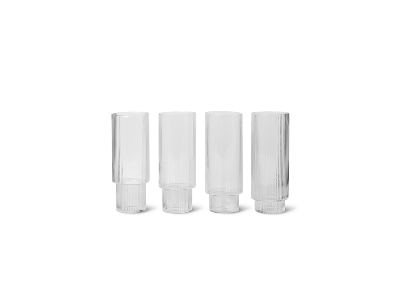 Ripple Long Drink Glasses (set of 4) FERM-5445